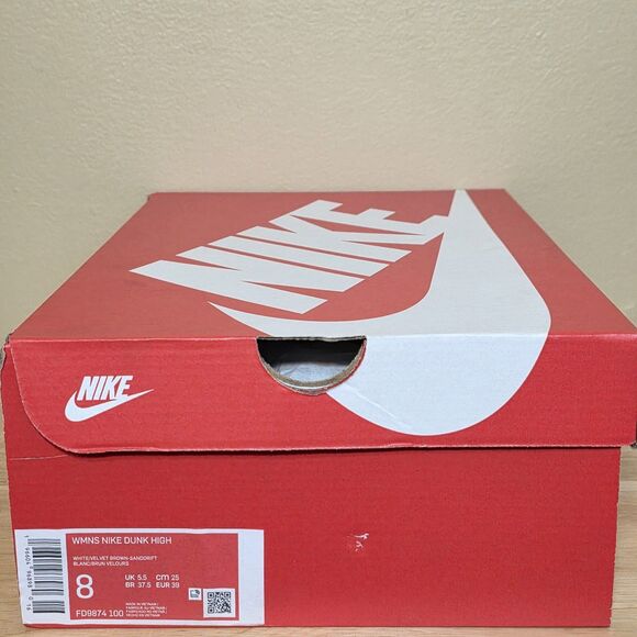 Nike Dunk High Sneakers FD9874-100 Sanddrift Brown White Women\'s Size 8 main image 4